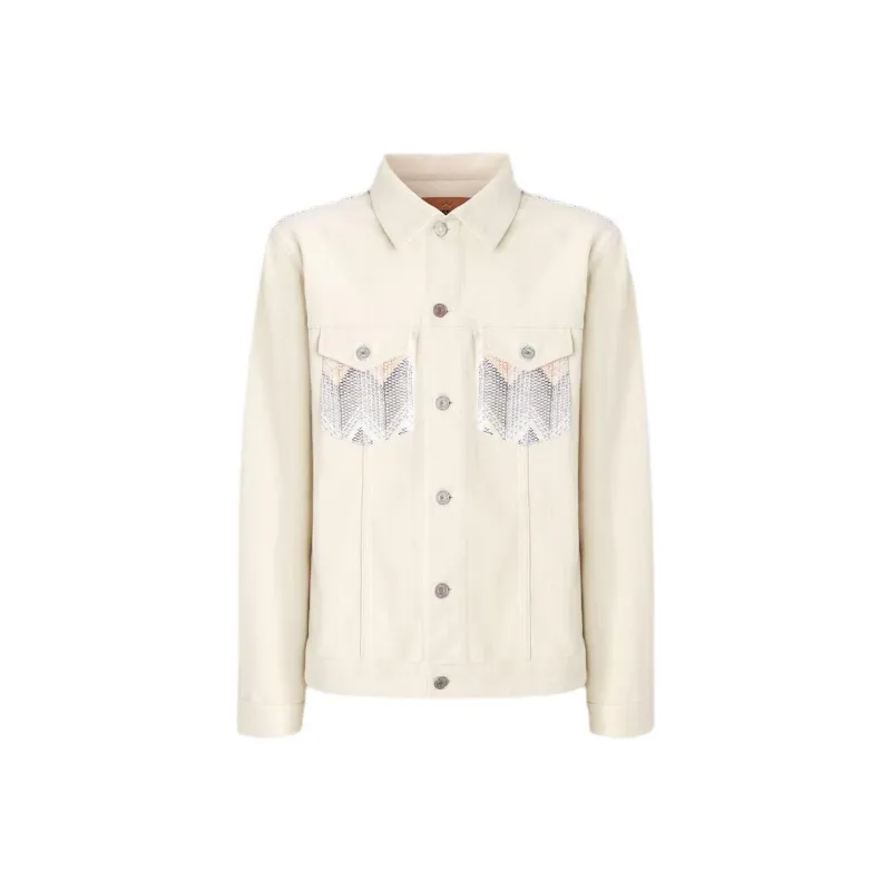 MISSONI Chevron knit Denim Jacket-0