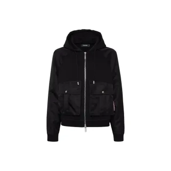 DSQUARED 2 Cropped Relax Fit Utility Hoodie