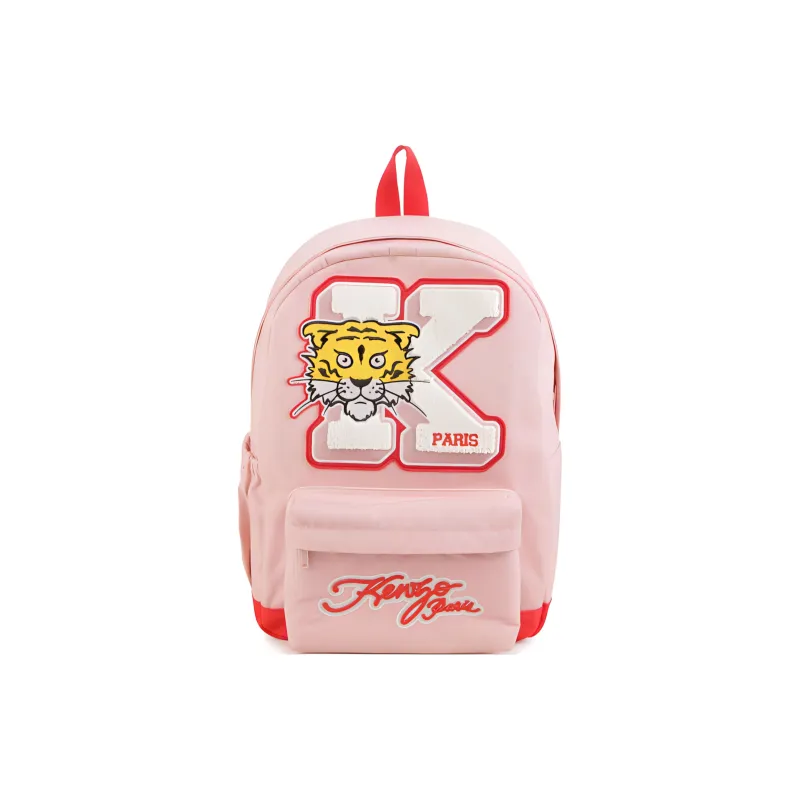 KENZO Kids Logo-patch Colour-block Backpack-0