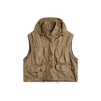 OUR LEGACY Cropped Exhale Puffa Vest 'Cavalry Olive'