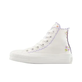 Chuck Taylor All Star Women's Converse Lift Platform High 'Scalloped Edges Embroidered Flowers' Women's