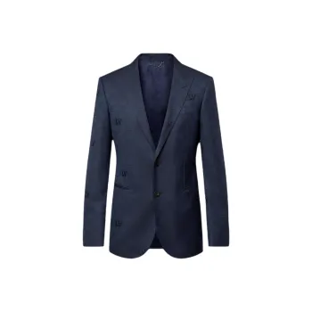 LOUIS VUITTON Single Breasted Wool Pont Neuf Jacket
