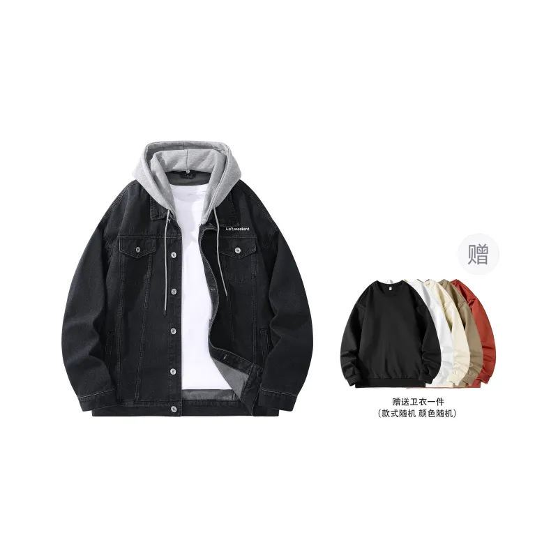 LA'T.WEEKEND Fall Denim Jackets Unisex-34