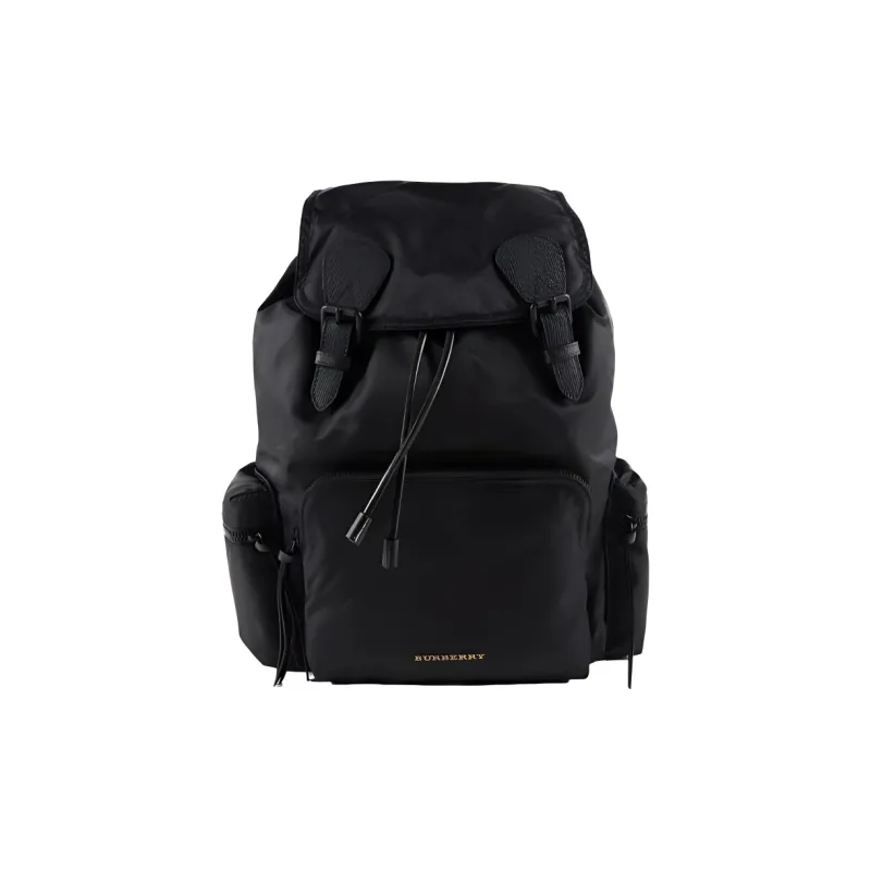 Burberry Leather Backpack Large Size Men's Black-0