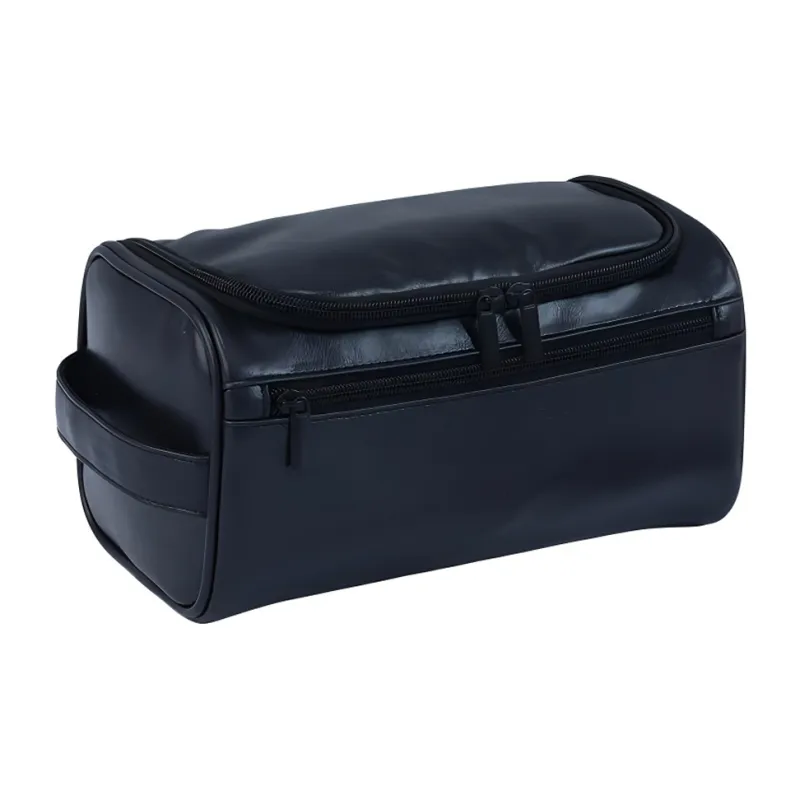 LETOO Polyurethane Toiletry Bag, Travel Storage Bag Unisex Brown/Tea Brown/Beige/Black-7