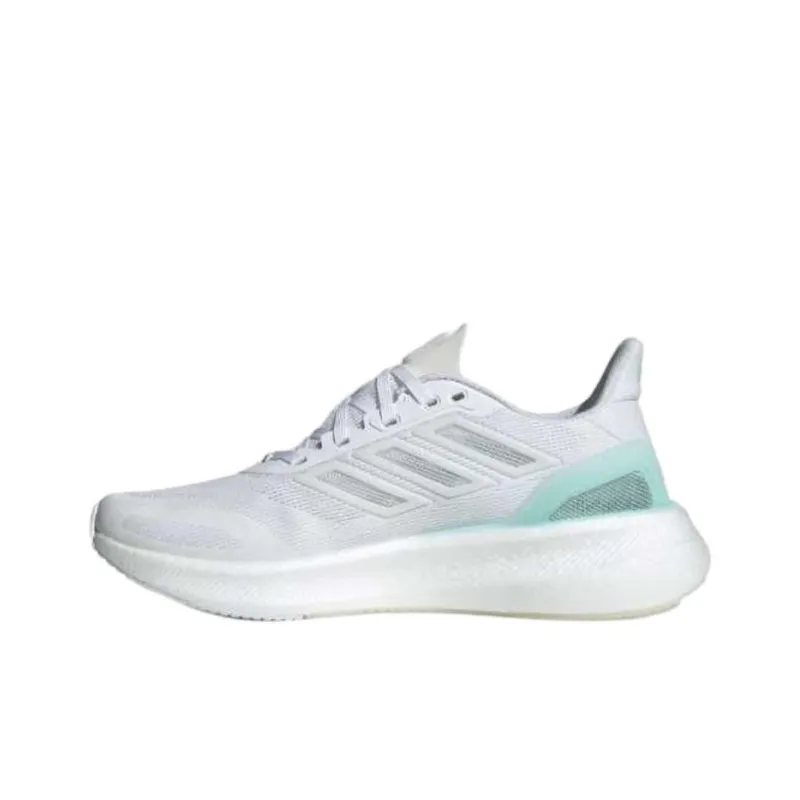 Adidas PUREBOOST 5 Cushioning, Wear Resistant Low Top Running Shoes Women's White Green-1