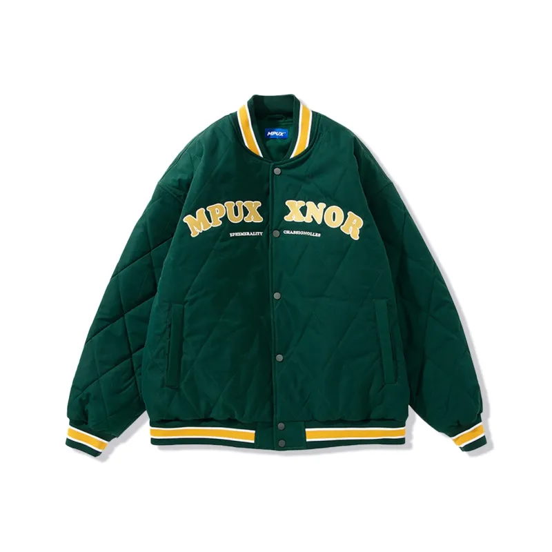MPUX Baseball Collar Loose Fit Puffer Jacket Unisex-5