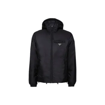 PRADA Logo Plaque Padded Jacket