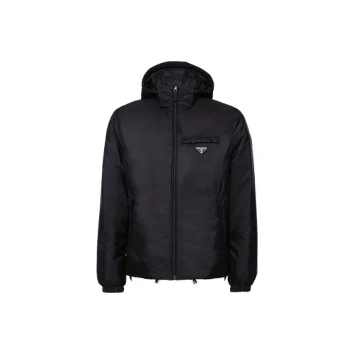 PRADA Logo Plaque Padded Jacket