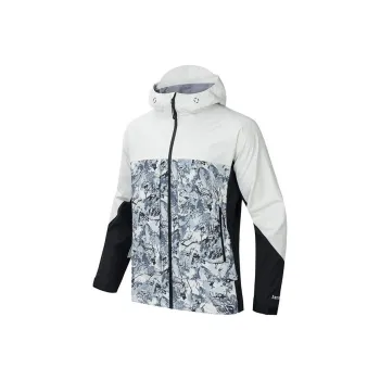 Anta x National Geographic Outdoor Collection Windbreaker Jacket Men's Chalcedony White/All Over Print