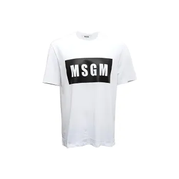 MSGM Logo print Cotton T shirt