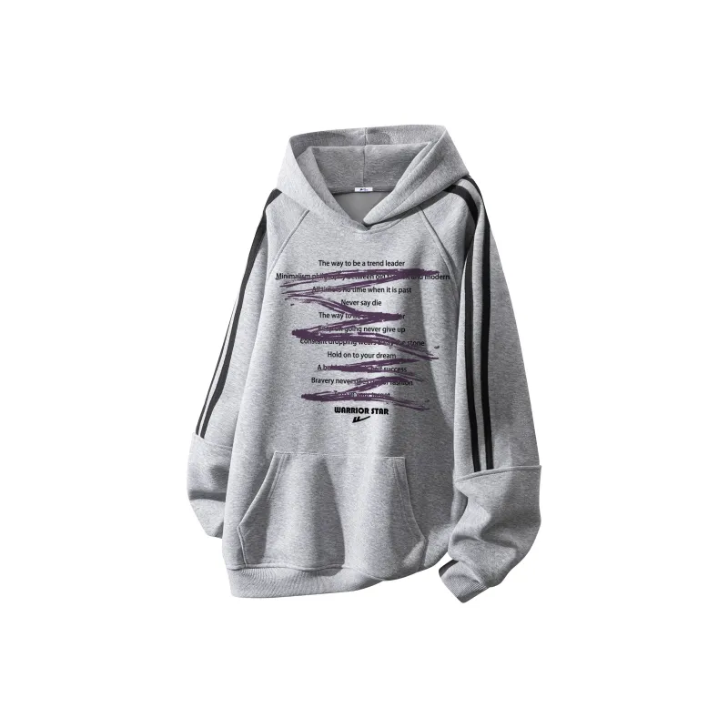Warrior Huichao Riding The Wind Collection Sweatshirt Unisex White Heather Gray-4