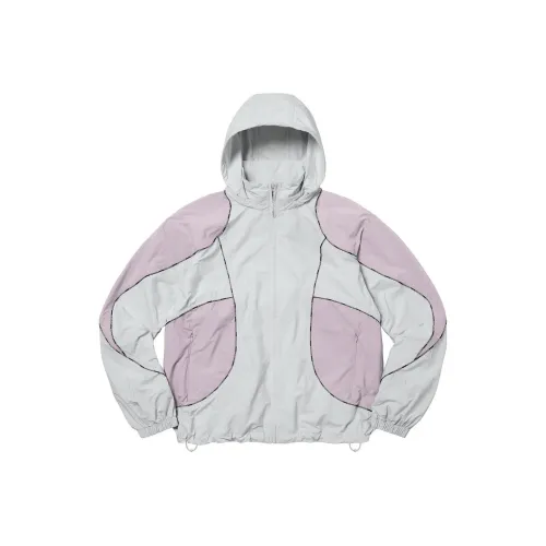 Supreme Logo Piping Hooded Track Jacket