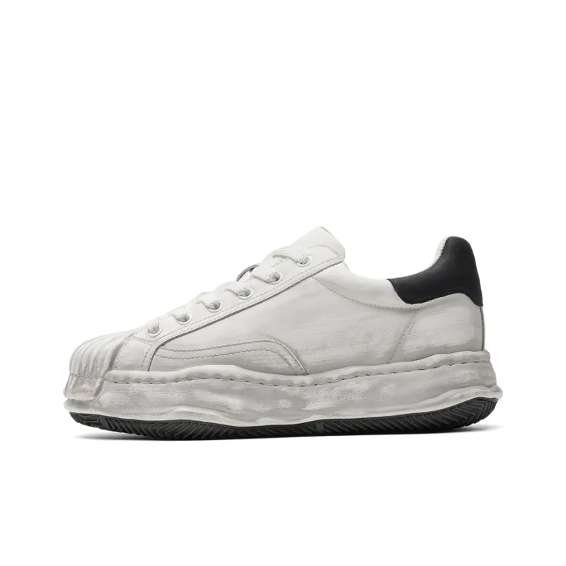 MOMGOG Casual Shoes Men Low Top Black/White-0