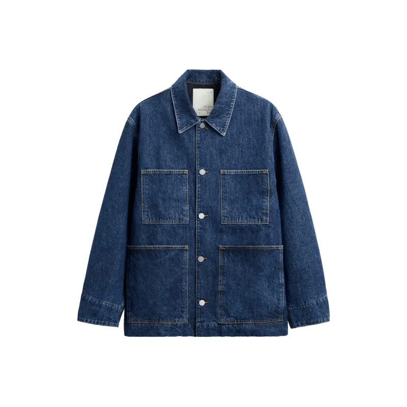 ZARA x STUDIO NICHOLSON Denim Jacket Men's Dark Blue-0