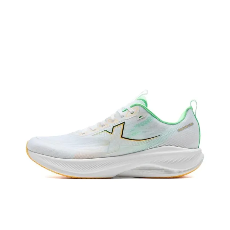 XTEP Abrasion Resistant Slip Resistant Low Top Training Running Shoes Men's White Green-0