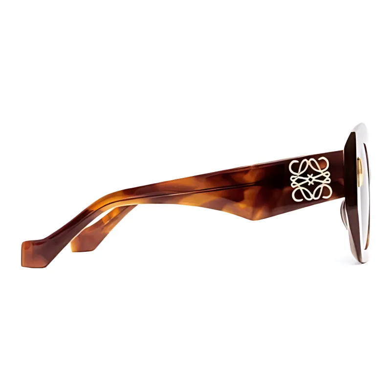 LOEWE Acetate Irregular Shape Sunglasses Men's Tortoiseshell-2