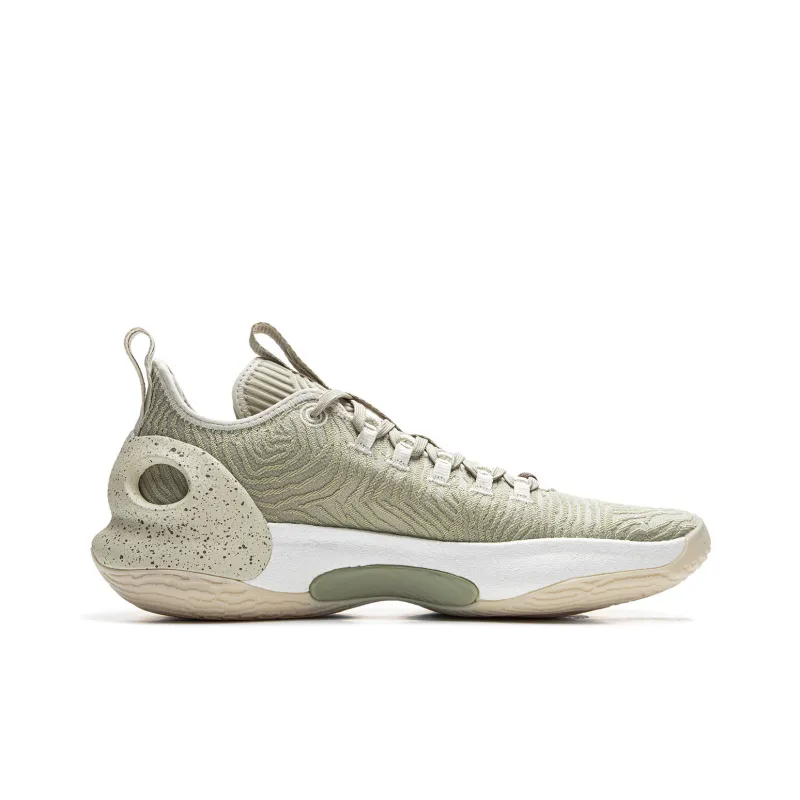 LiNing Charming Ultra Low Cushioning, Slip Resistant, And Breathable Low Top Basketball Shoes Men's Limewash Gray-1