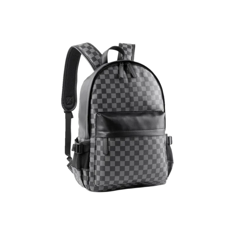 VIHUS PVC Polyvinyl Chloride Backpack Men's Black-1
