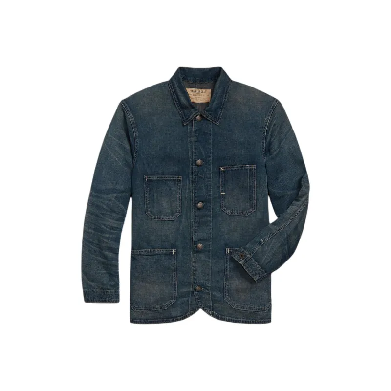 Ralph Lauren Rrl Torrington Wash Denim Shirt Jacket-0