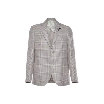 LARDINI Single breasted Houndstooth Blazer