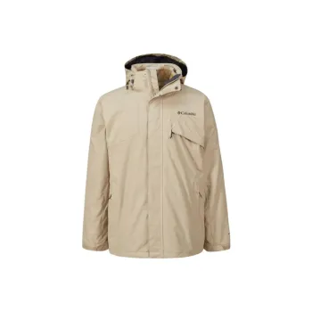 Columbia Outdoor Hiking Waterproof And Windproof Windbreaker Jacket Men's Khaki