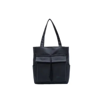 Wenpercy Fabric Tote Handbag, Shoulder Bag Unisex Dark Blue/Black