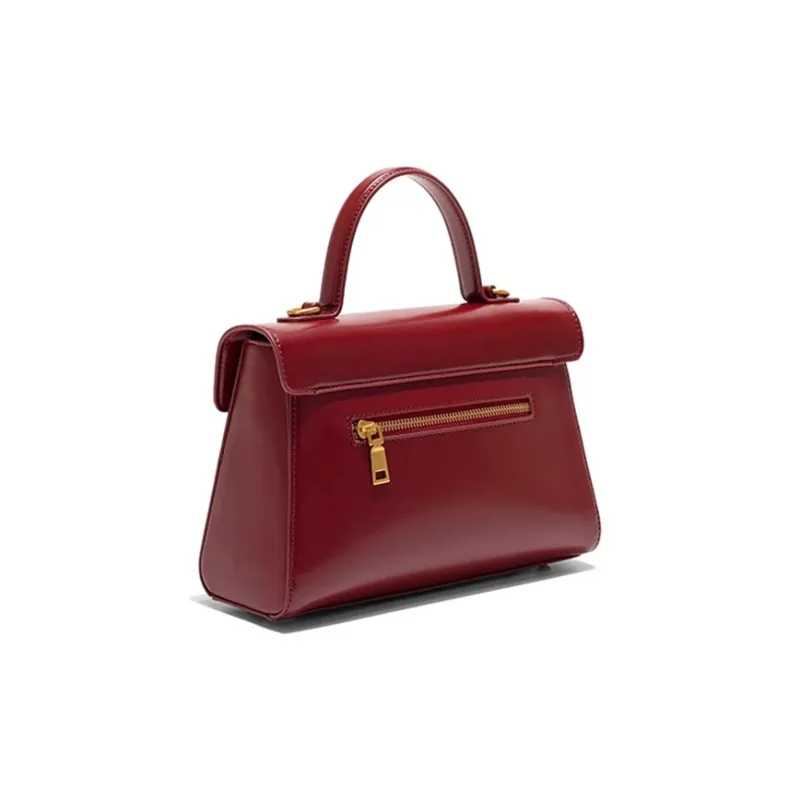 CLEVER& KETCH PU Shoulder Bag, Handbag Regular Women's Burgundy-3