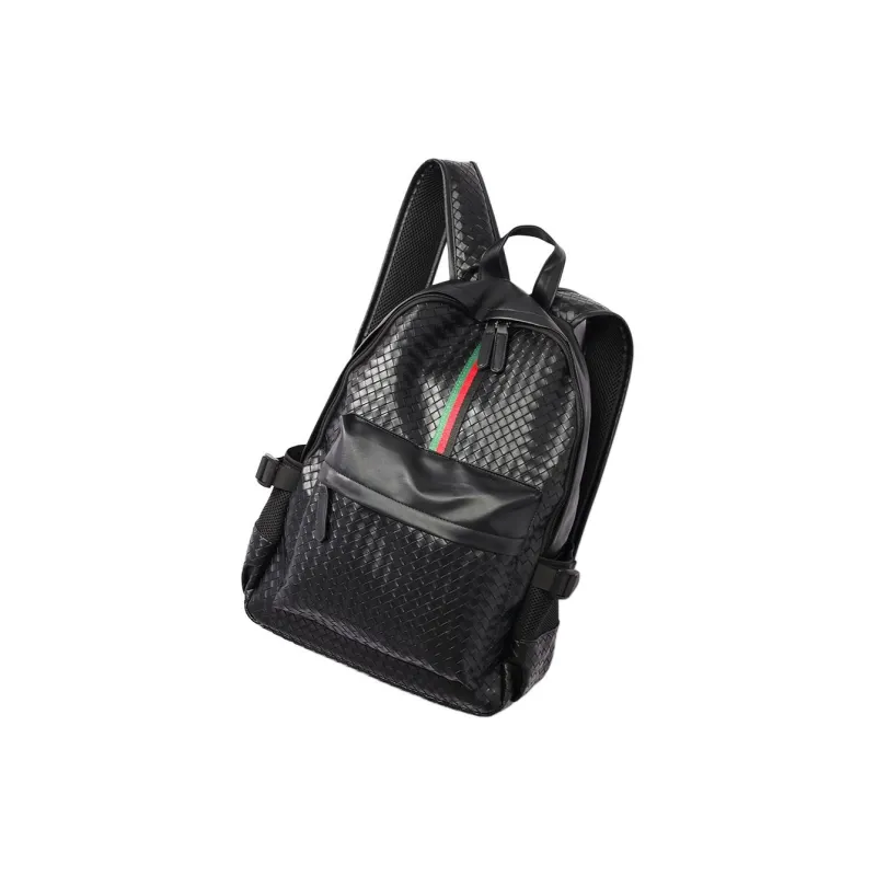 VIHUS PVC Polyvinyl Chloride Backpack Men's Black-8