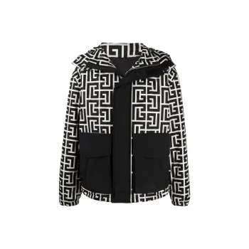 BALMAIN All Over Monogram Printed Padded Jacket