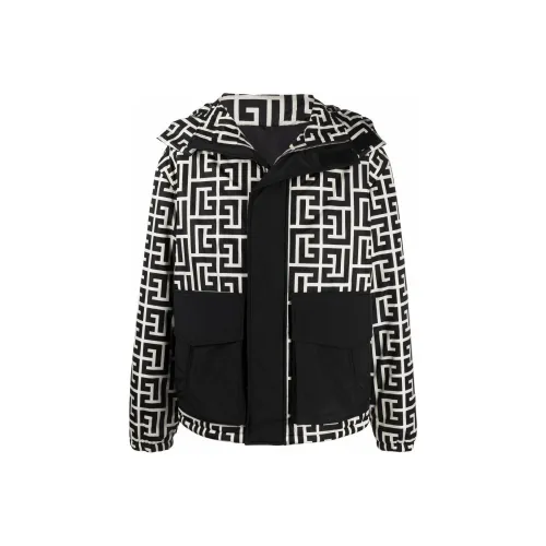 balmain koszulka black geometric bottom