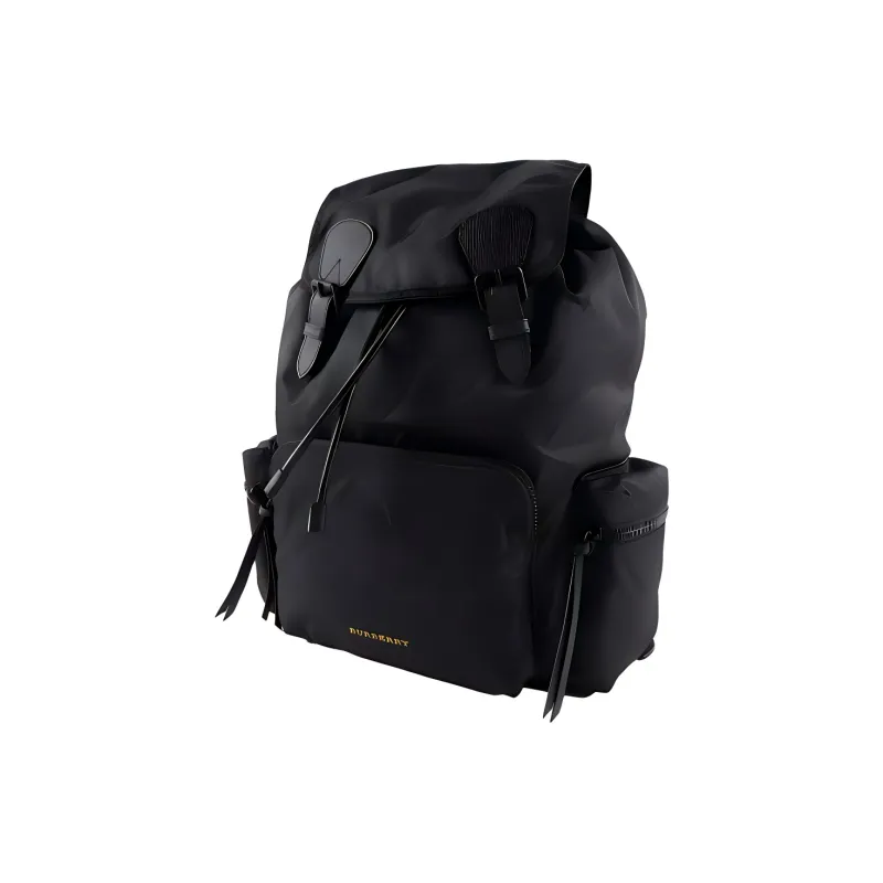 Burberry Leather Backpack Large Size Men's Black-1