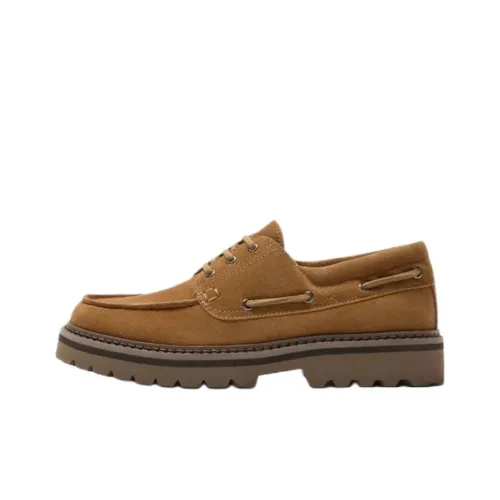 ZARA Boat Shoes Men Brown