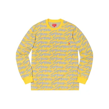 Supreme Signature Script Logo L/S Pocket Tee