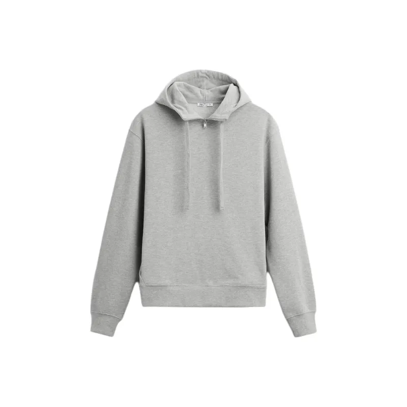 ZARA Sweatshirt Men's Zebra Print Gray-0