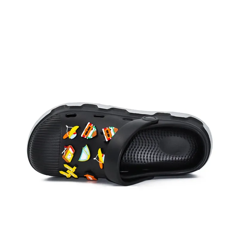 OUBT Jungle Adventure Clogs Unisex Black Silver-5