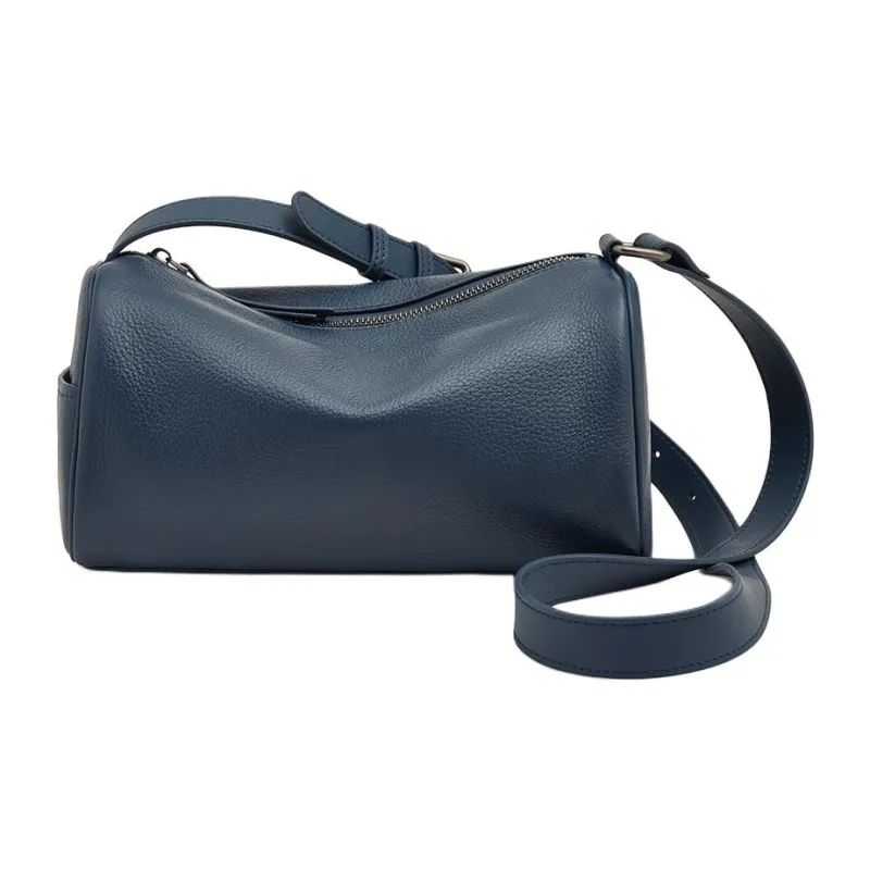 Old Man's Head Top Grain Cow Leather Shoulder Bag Regular Women's Multicolor-8