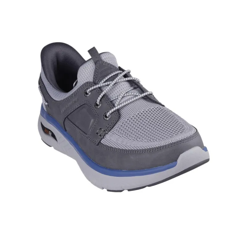 Skechers Relaxed Fit Low Top Casual Shoes Men's Gray-2