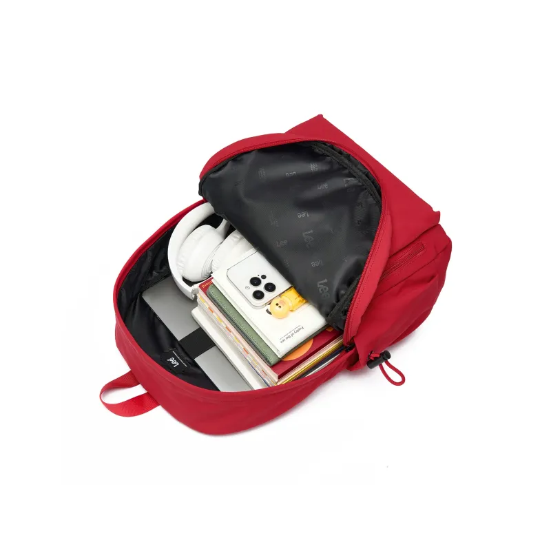 Lee Fabric Business Travel Backpack Unisex Preppy Red-3