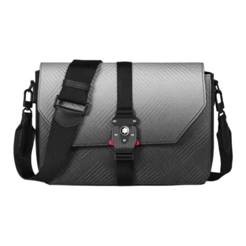 MONTBLANC Stylish 3.0 Cow Leather Messenger Bag, Shoulder Bag, Crossbody Bag Men's Cloudy Gray