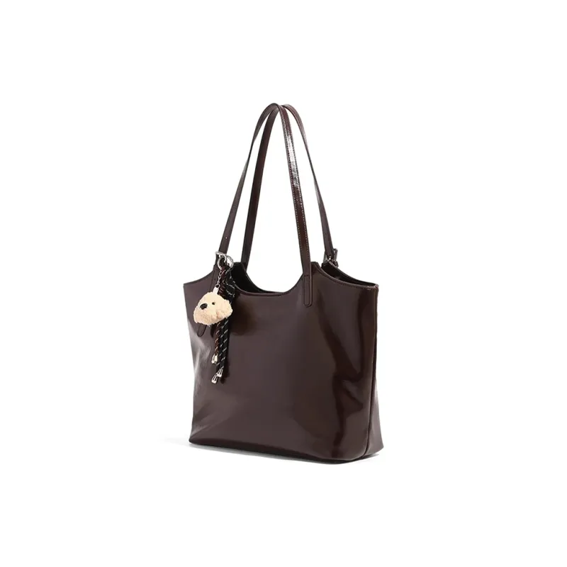 CLEVER& KETCH PU Shoulder Bag Women's Coffee-1