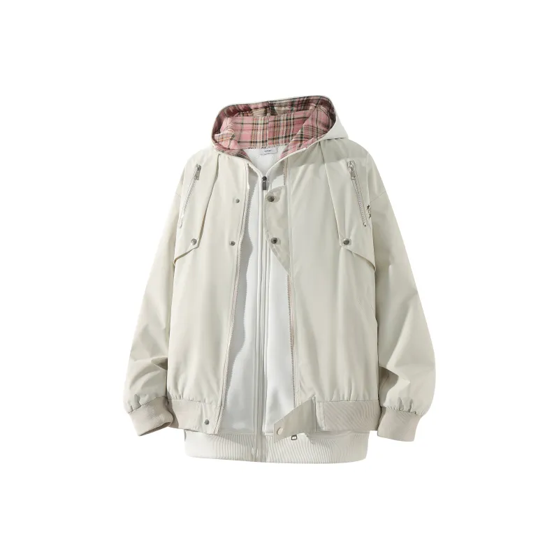 TITH Jackets Coats Unisex Burgundy-4