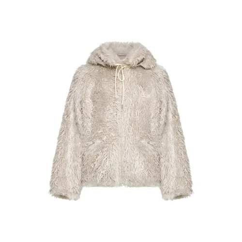 MARNI Shaggy Faux Fur Lined Hooded Jacket