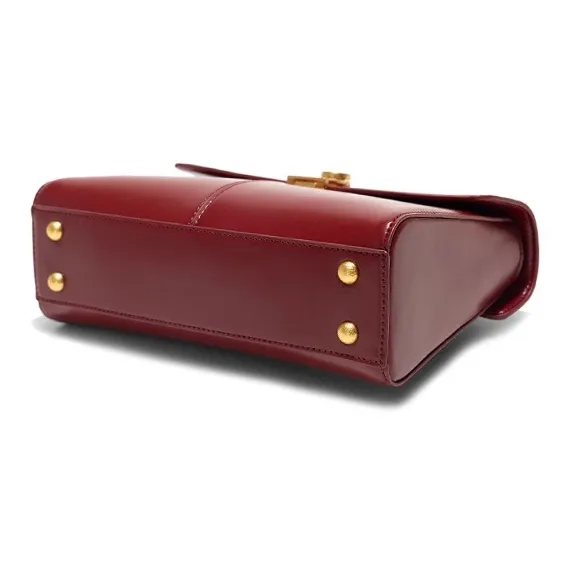 CLEVER& KETCH PU Shoulder Bag, Handbag Regular Women's Burgundy-4