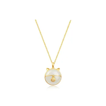 BNNYW Glass Cat Eye Necklaces Women's