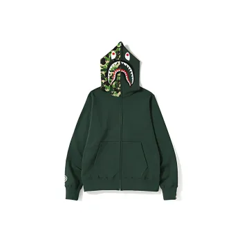 A BATHING APE Milo Camo Milo Shark Full Zip Hoodie