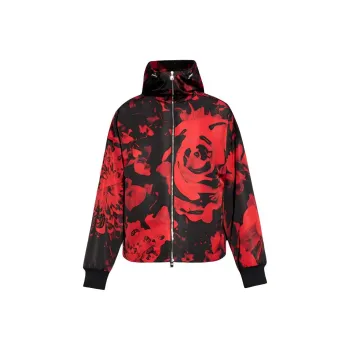 Alexander McQueen Graphic Printed Hooded Jacket