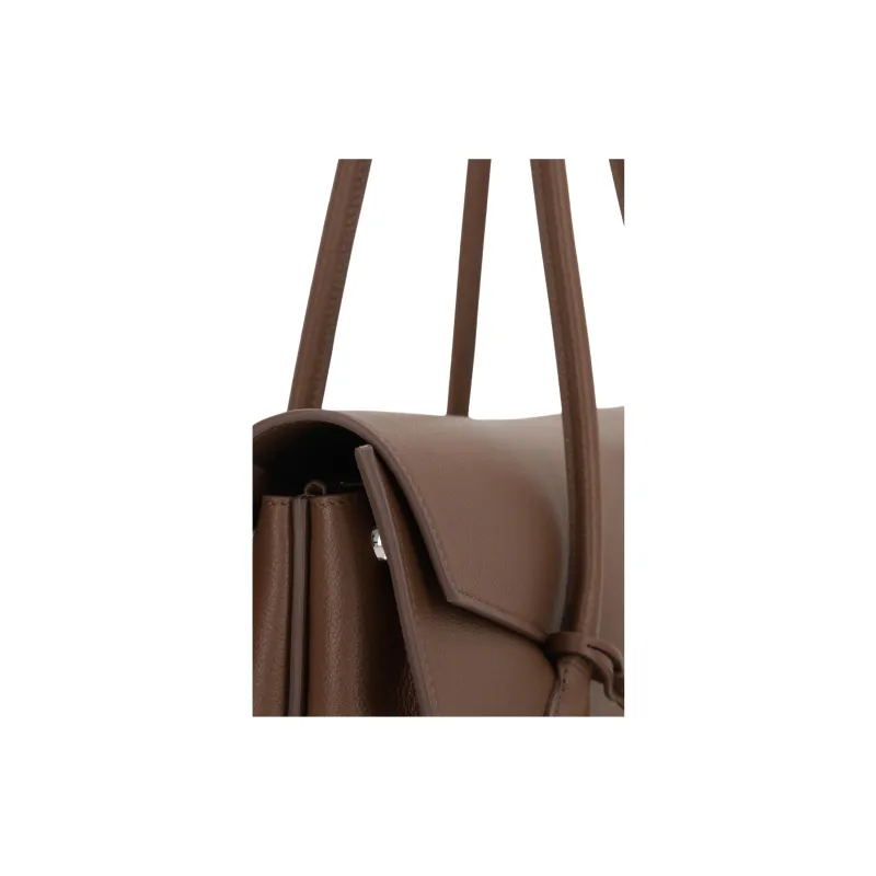 Alaia Calfskin Shoulder Bag Women's Dark Earth Tone-3