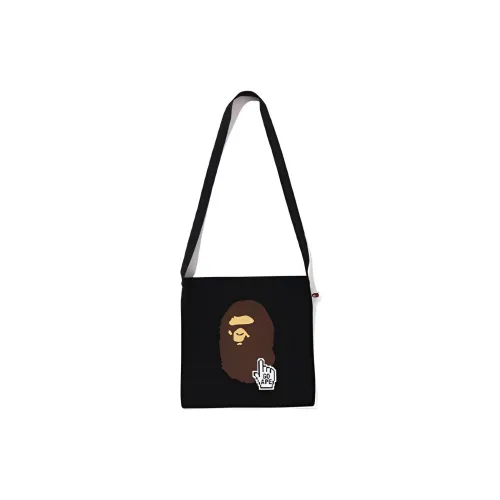 A BATHING APE Cotton One Shoulder Handbags Regular Men's Black