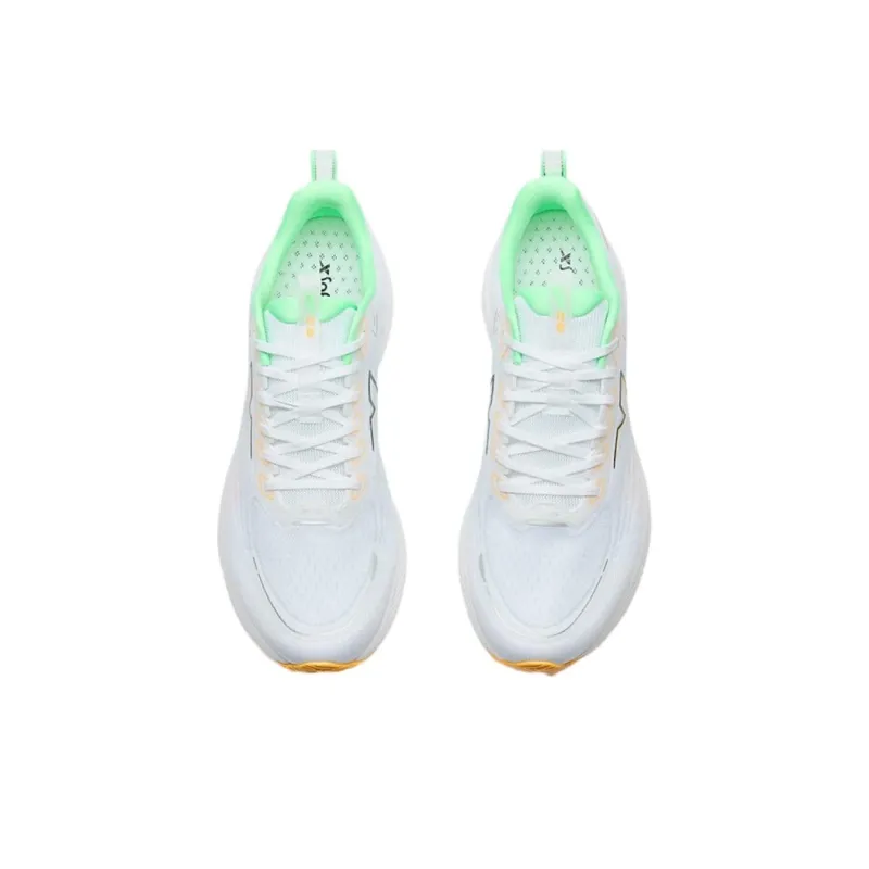 XTEP Abrasion Resistant Slip Resistant Low Top Training Running Shoes Men's White Green-3